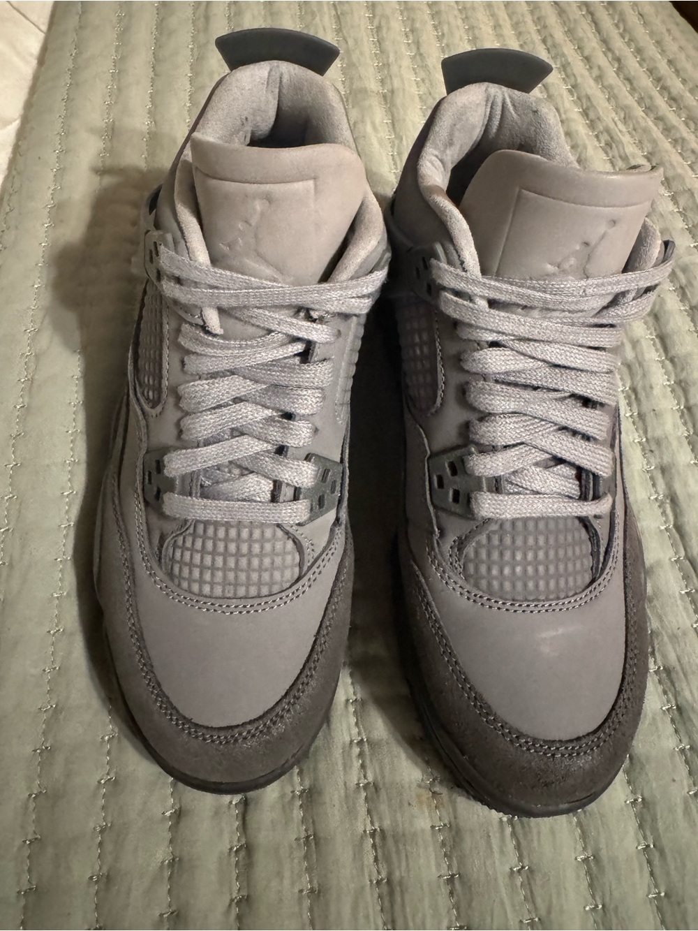 Nike Air Jordan 4 Wet Cement Suede Gray Trainers - Picture 8 of 16
